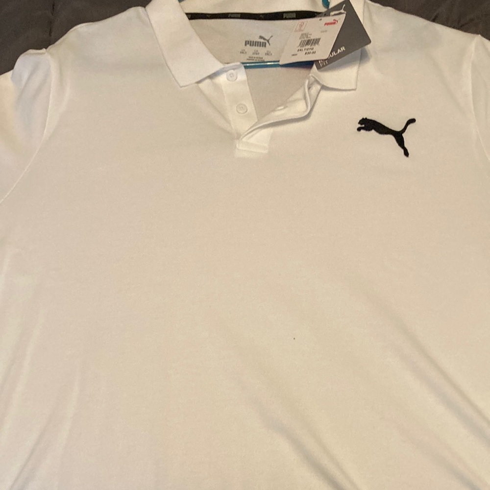 Men’s White Puma Polo. NWT Size 2XLT